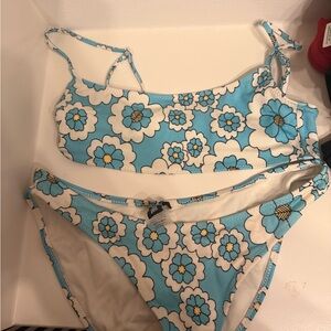 Triangl Swimwear Blue Floral Bikini